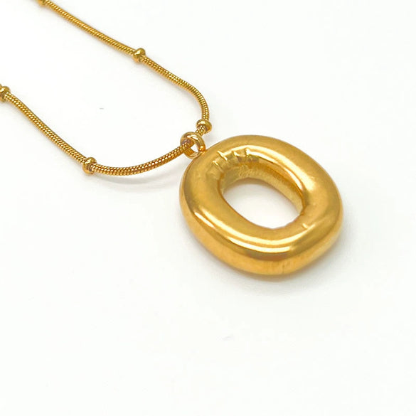 Wholesale Jewelry Fashion Letters Stainless Steel 18K Gold Plated Necklace For Women