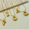 Wholesale Jewelry Fashion Letters Stainless Steel 18K Gold Plated Necklace For Women