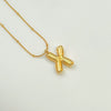 Wholesale Jewelry Fashion Letters Stainless Steel 18K Gold Plated Necklace For Women
