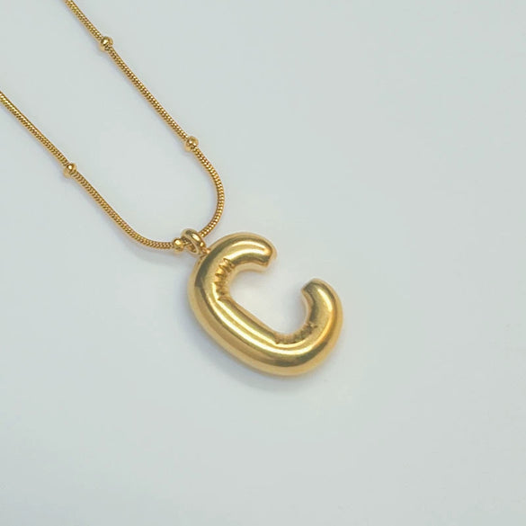 Wholesale Jewelry Fashion Letters Stainless Steel 18K Gold Plated Necklace For Women