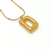 Wholesale Jewelry Fashion Letters Stainless Steel 18K Gold Plated Necklace For Women
