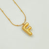 Wholesale Jewelry Fashion Letters Stainless Steel 18K Gold Plated Necklace For Women