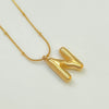 Wholesale Jewelry Fashion Letters Stainless Steel 18K Gold Plated Necklace For Women