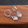 Wholesale Jewelry Fashion Natural Copper Dropshaped Microinlaid Diamond Earrings