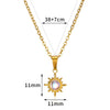 Wholesale Jewelry Fashion Natural Style Starry Sky Sun Moon Pendant Necklace Stainless Steel Copper Plated Electroplating For Women