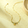 Wholesale Jewelry Fashion Ocean Style Stainless Steel 18K Gold Starfish And Conch Inlaid Zircon Necklace With Electroplating