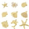 Wholesale Jewelry Fashion Ol Copper Animal Zodiac Electroplated Starfish Conch Shell Dolphin Butterfly Pendant