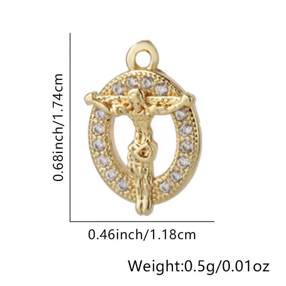 Wholesale Jewelry Fashion Ol Geometric Copper Inlaid Zircon Necklace Pendant