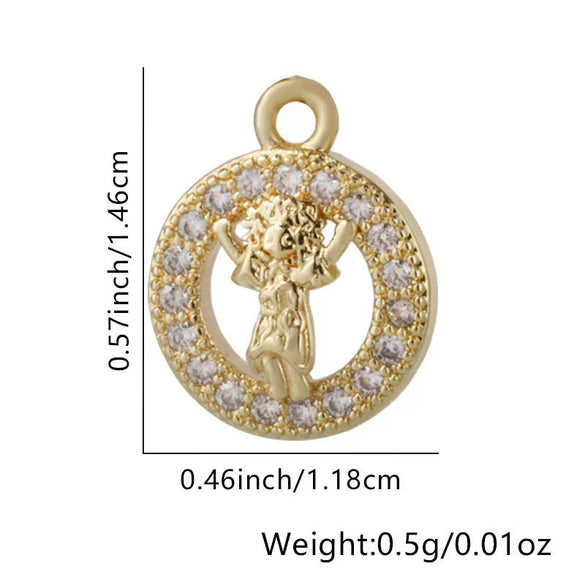 Wholesale Jewelry Fashion Ol Geometric Copper Inlaid Zircon Necklace Pendant