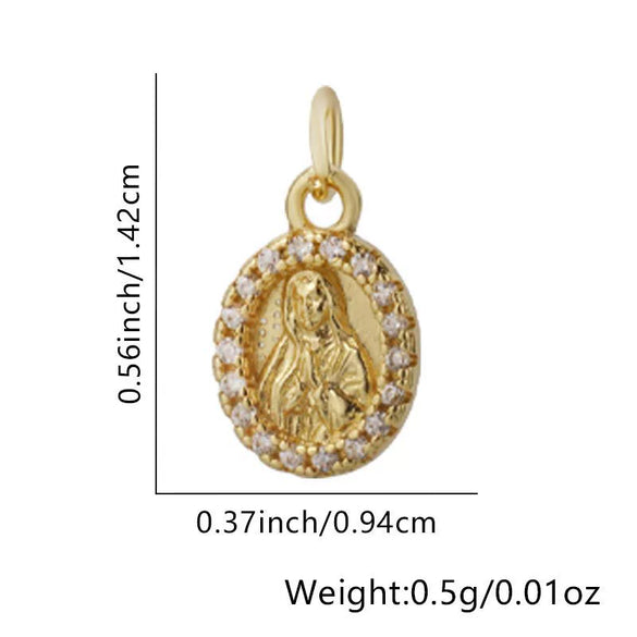 Wholesale Jewelry Fashion Ol Geometric Copper Inlaid Zircon Necklace Pendant