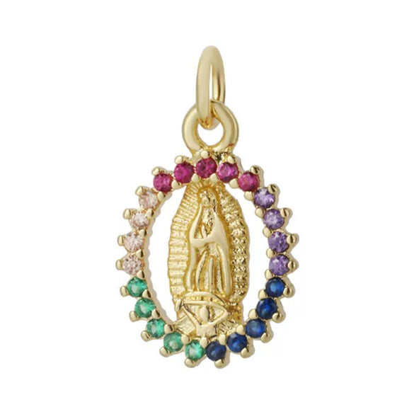 Wholesale Jewelry Fashion Ol Geometric Copper Inlaid Zircon Necklace Pendant