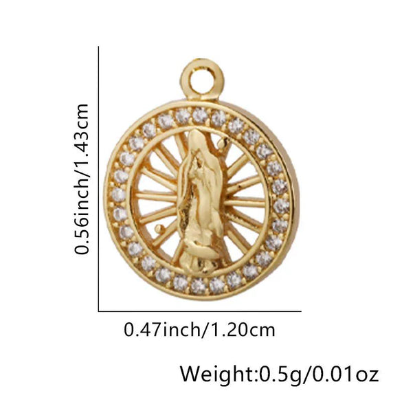 Wholesale Jewelry Fashion Ol Geometric Copper Inlaid Zircon Necklace Pendant
