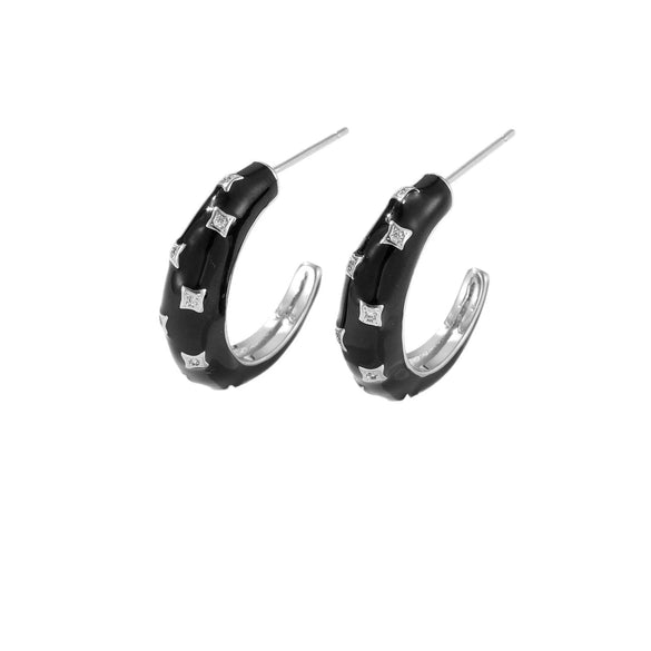 Wholesale Jewelry Fashion Ol Geometric Cshaped Copper Electroplated Earrings