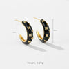 Wholesale Jewelry Fashion Ol Geometric Cshaped Copper Electroplated Earrings