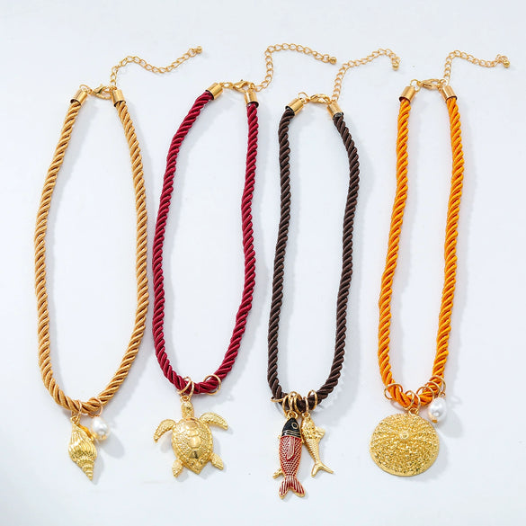 Wholesale Jewelry Fashion Ol Style Animal Zodiac Zinc Alloy Pendant Necklace With Electroplating