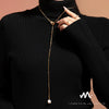 Wholesale Jewelry Fashion Ol Style Geometric 316L Stainless Steel And Alloy Inlaid Gemstones Box Chain Imitation Pearl Tassel Necklace For Unisex