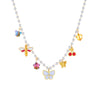 Wholesale Jewelry Fashion Pearl Chain Insect Pattern Stainless Steel Pendant Necklace With Electroplating
