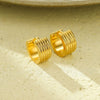 Wholesale Jewelry Fashion Personality Titanium Steel And 18K Gold U Shape Electroplated Earrings For Women
