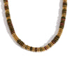 Wholesale Jewelry Fashion Retro Geometric Stainless Steel And Titanium Steel 18K Gold Plated Frisbee Natural Stone Beads Necklace And Bracelet For Women