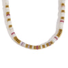 Wholesale Jewelry Fashion Retro Geometric Stainless Steel And Titanium Steel 18K Gold Plated Frisbee Natural Stone Beads Necklace And Bracelet For Women