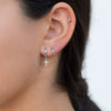 Wholesale Jewelry Fashion Simple Cross Zircon Earring S925 Silver Needle Copper Geometric Light Luxury Electroplated