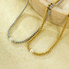 Wholesale Jewelry Fashion Simple Design Stainless Steel 18K Gold Plated Beaded Pearl Clavicle Chain For Women