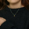 Wholesale Jewelry Fashion Simple Elegant Stainless Steel Colorful Beads Tulip Pendant Necklace With Geometric Pattern And Electroplating Treatment