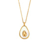 Wholesale Jewelry Fashion Simple Elegant Stainless Steel Geometric Avocado Shell Pendant Necklace