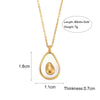 Wholesale Jewelry Fashion Simple Elegant Stainless Steel Geometric Avocado Shell Pendant Necklace