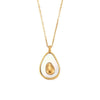 Wholesale Jewelry Fashion Simple Elegant Stainless Steel Geometric Avocado Shell Pendant Necklace