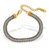 Wholesale Jewelry Fashion Simple Light Luxury Design Bracelet 316L Stainless Steel 18K Gold Plated Inlaid Natural Stone