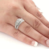 Wholesale Jewelry Fashion Simple Light Luxury Geometric Copper Zircon Ring For Couple