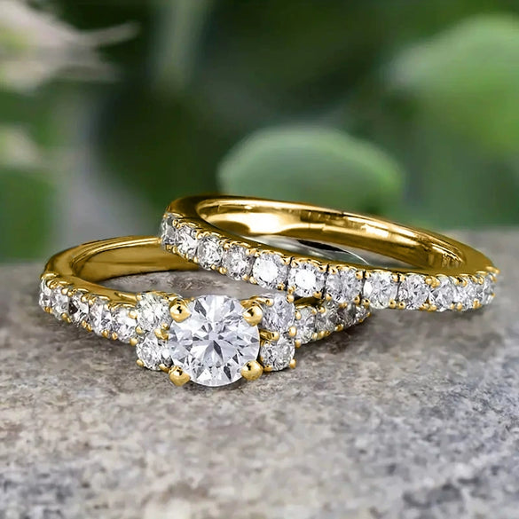 Wholesale Jewelry Fashion Simple Light Luxury Geometric Copper Zircon Ring For Couple