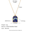 Wholesale Jewelry Fashion Simple Stainless Steel And Titanium Steel 18K Gold Plated Microinlaid Geometric Vintage Necklace For Women