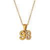Wholesale Jewelry Fashion Simple Stainless Steel And Titanium Steel 18K Gold Plated Microinlaid Geometric Vintage Necklace For Women