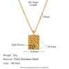 Wholesale Jewelry Fashion Simple Stainless Steel And Titanium Steel 18K Gold Plated Microinlaid Geometric Vintage Necklace For Women