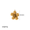 Wholesale Jewelry Fashion Stainless Steel And Titanium Steel Plants Flowers Electroplating Pendant Necklace And Earrings Set For Women