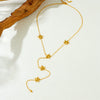 Wholesale Jewelry Fashion Star Tassel Stainless Steel O Word Chain Yshaped Necklace With Electroplating