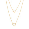 Wholesale Jewelry Fashion Style Double Layer 316L Stainless Steel Necklace With Geometric Pattern And Cnc Inlaid Zircon And Electroplating Treatment