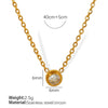 Wholesale Jewelry Fashion Style 316L Stainless Steel Necklace With Natural Zircon Electroplating Design