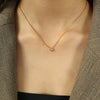 Wholesale Jewelry Fashion Style 316L Stainless Steel Necklace With Natural Zircon Electroplating Design