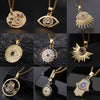 Wholesale Jewelry Fashionable Cute Devil's Eye Geometric Copper Ochain Pendant Necklace For Women Electroplated
