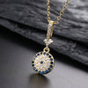 Wholesale Jewelry Fashionable Cute Devil's Eye Geometric Copper Ochain Pendant Necklace For Women Electroplated