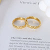 Wholesale Jewelry Fashionable Ring Titanium Steel 18K Gold Plated Rhombus Geometric Electroplated