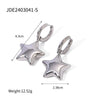 Wholesale Jewelry Five Pointed Star Titanium Steel And Stainless Steel Ring Necklace Earrings With Electroplating