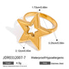 Wholesale Jewelry Five Pointed Star Titanium Steel And Stainless Steel Ring Necklace Earrings With Electroplating
