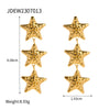 Wholesale Jewelry Five Pointed Star Titanium Steel And Stainless Steel Ring Necklace Earrings With Electroplating