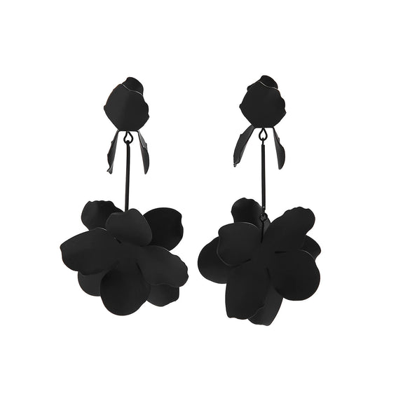 Wholesale Jewelry Flower Iron Earrings Retro Fashion Electroplated