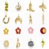 Wholesale Jewelry Flower Pendant Copper Electroplated 18K Gold Color