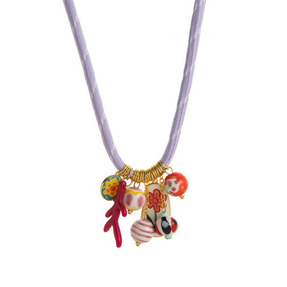 Wholesale Jewelry Flower Pendant Copper Necklace Electroplating Style